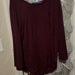 Old Navy Burgundy Long Sleeve Tee
